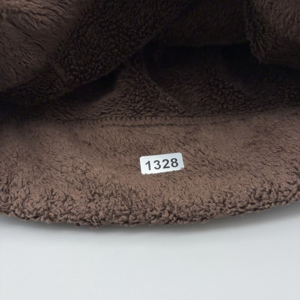 The North Face Beanie Womens OS Brown High Pile Fleece Winter Gorpcore - Picture 10 of 10